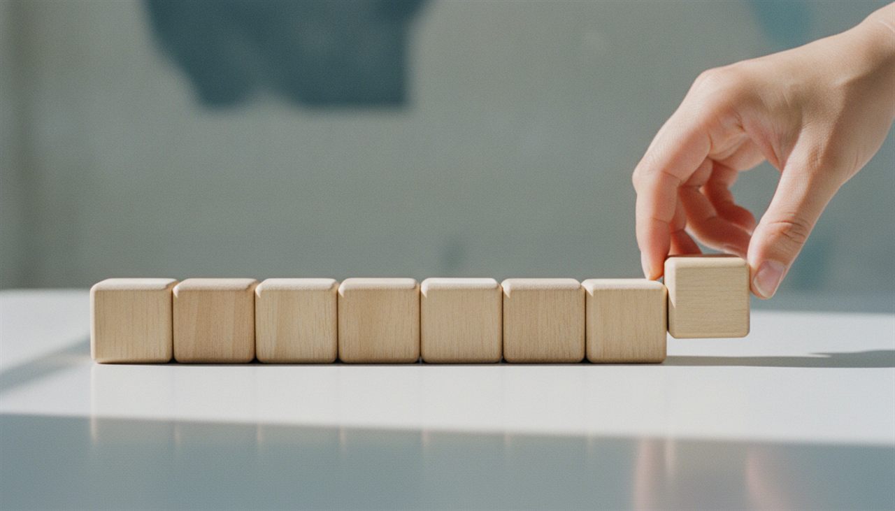 Une main choisit un cube parmi plusieurs, métaphore du choix d’un CRM